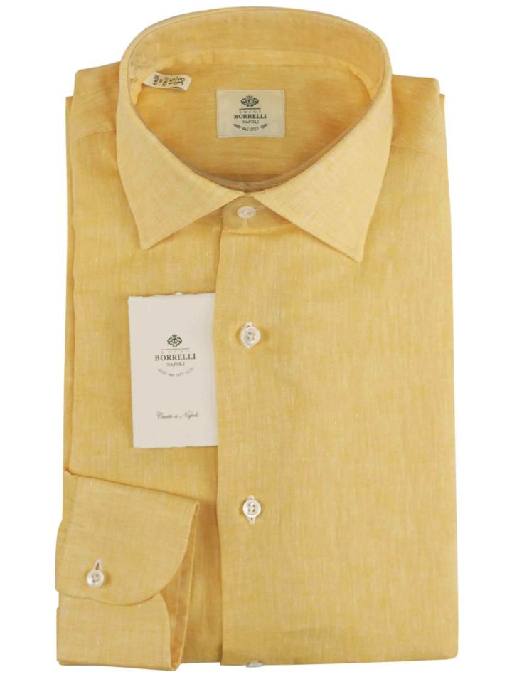 Luigi Borrelli Luigi Borrelli Yellow Linen Shirt Yellow 000