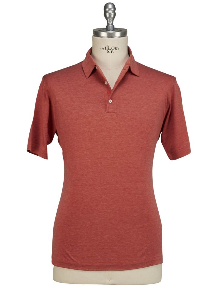 Isaia Isaia Red Silk Cotton Polo Red 000