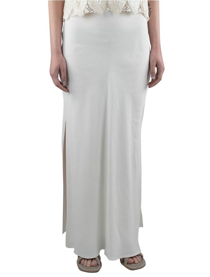 Brunello Cucinelli Brunello Cucinelli White Viscose Linen Skirt Woman White 000