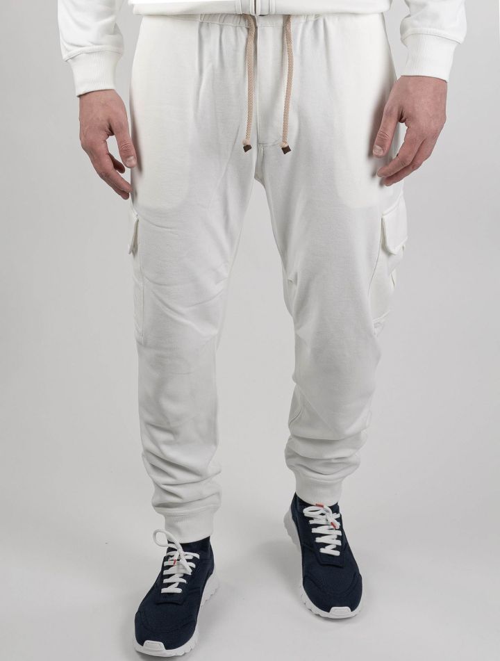 Brunello Cucinelli Brunello Cucinlli White Cotton Cargo Pants White 000