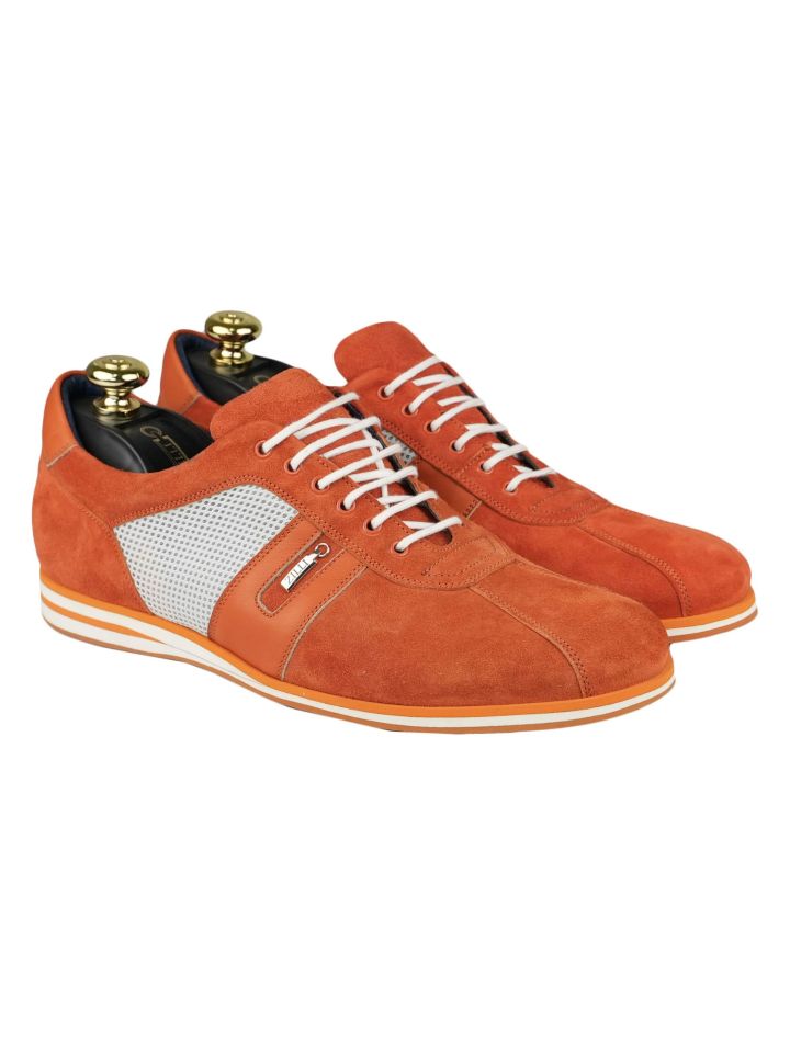Zilli Zilli Orange Leather Suede Sneakers Orange 000