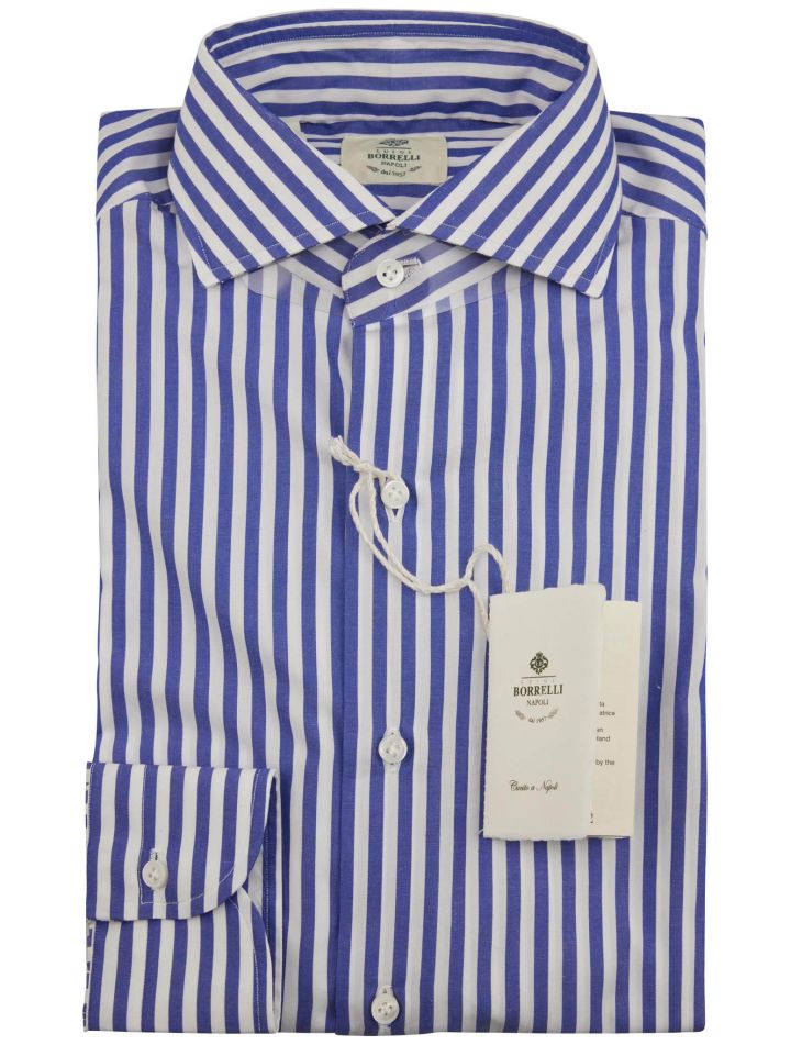 Luigi Borrelli Luigi Borrelli Blue White Cotton Shirt Blue / White 000