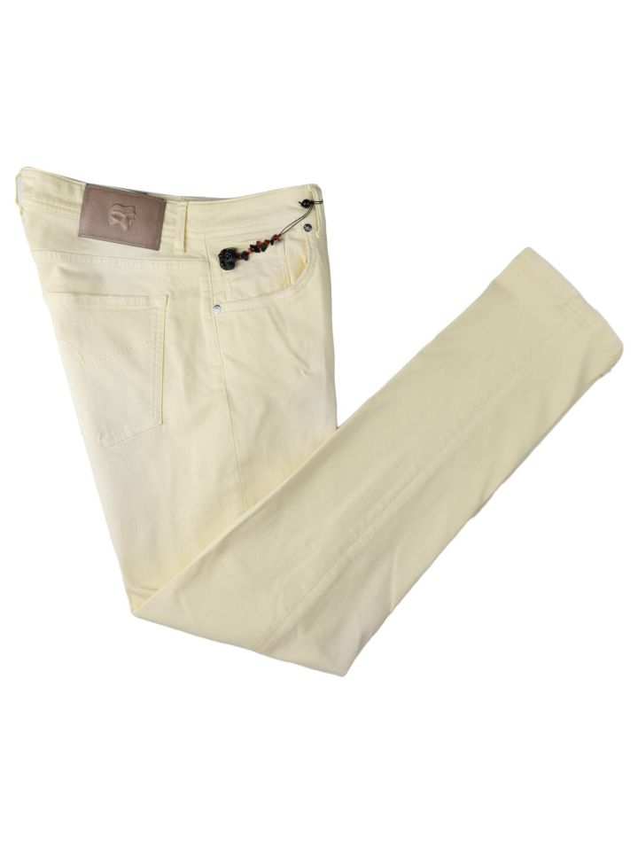 Marco Pescarolo Marco Pescarolo Yellow Cotton Silk T400 Lycra Jeans Yellow 000