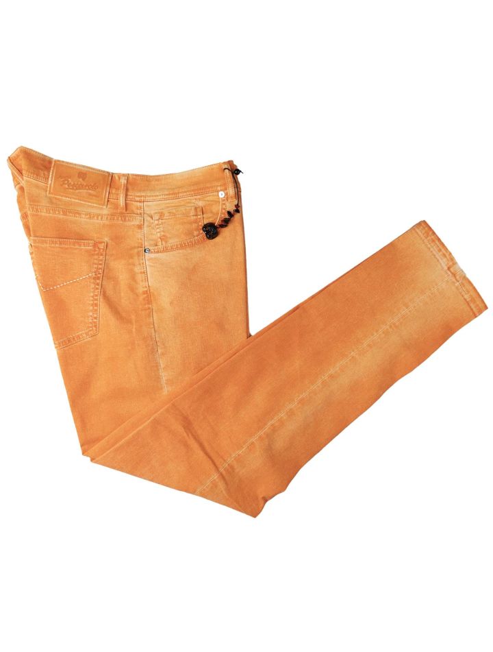 Marco Pescarolo Marco Pescarolo Orange Cotton Silk T400 Lycra Jeans Orange 000