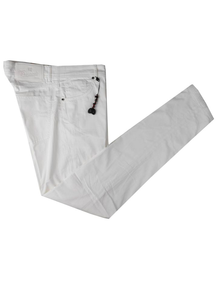 Marco Pescarolo Marco Pescarolo White Cotton Silk  Ea Jeans White 000