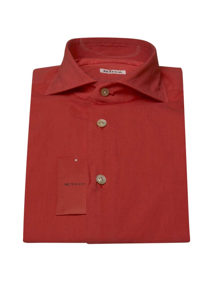 Kiton KITON Red Cotton Linen Shirt Red 000