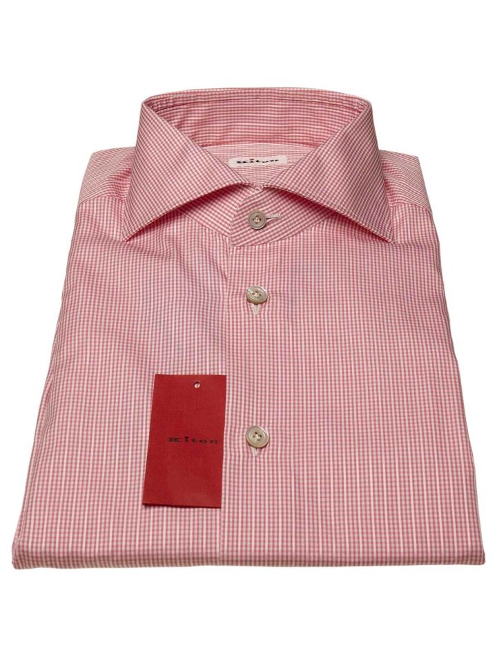 Kiton KITON Pink White Cotton Shirt Pink/White 000