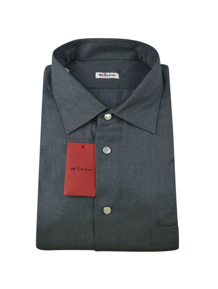 Kiton Kiton Green Cotton Shirt Green 000