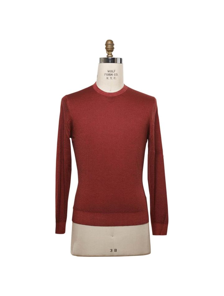 Kiton KITON Red Cashmere Silk Sweater Crewneck Red 000