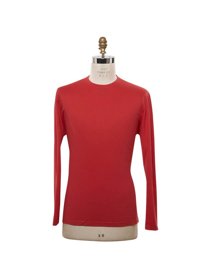 Kiton KITON Red Cotton Silk Sweater Crewneck Red 000