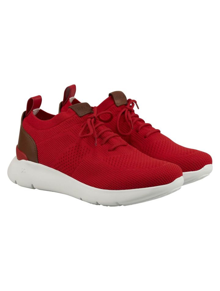 Isaia Isaia Red Cotton Sneaker Red 000