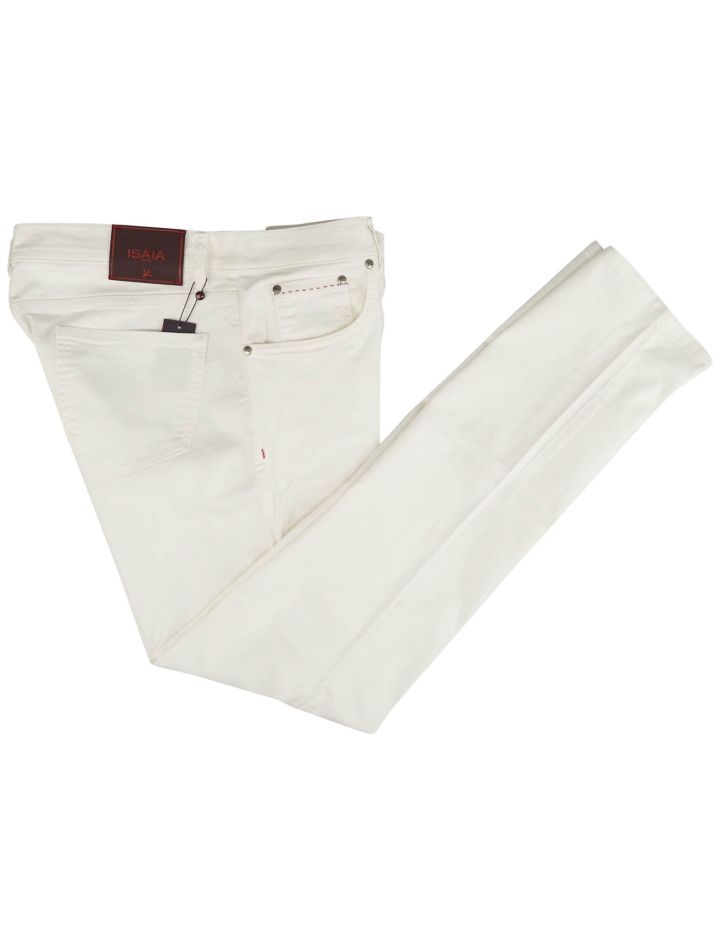 Isaia Isaia White Cotton Ea Jeans White 000