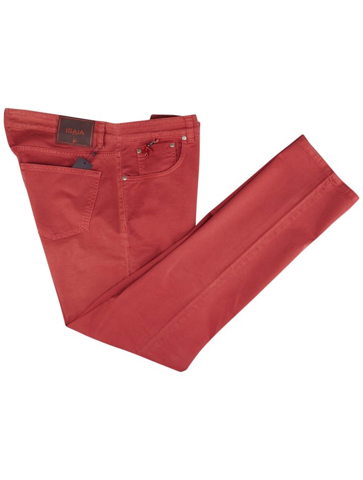 Isaia Isaia Red Cotton Ea Jeans Red 000