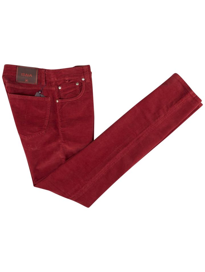 Isaia Isaia Red Cotton Ea Velvet Jeans Red 000