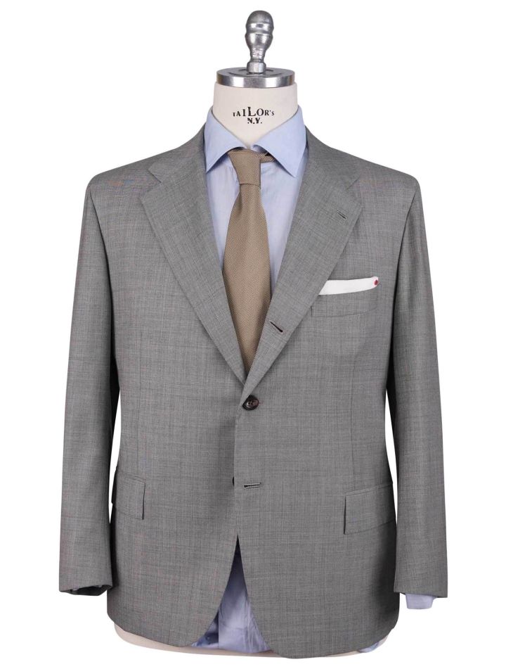 Kiton Kiton Gray Wool 150's Diamante Blu  Suit Gray 000