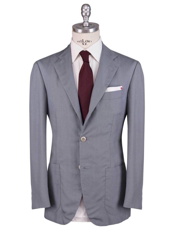 Kiton Kiton Gray Lyocell Viscose Silk Suit Gray 000