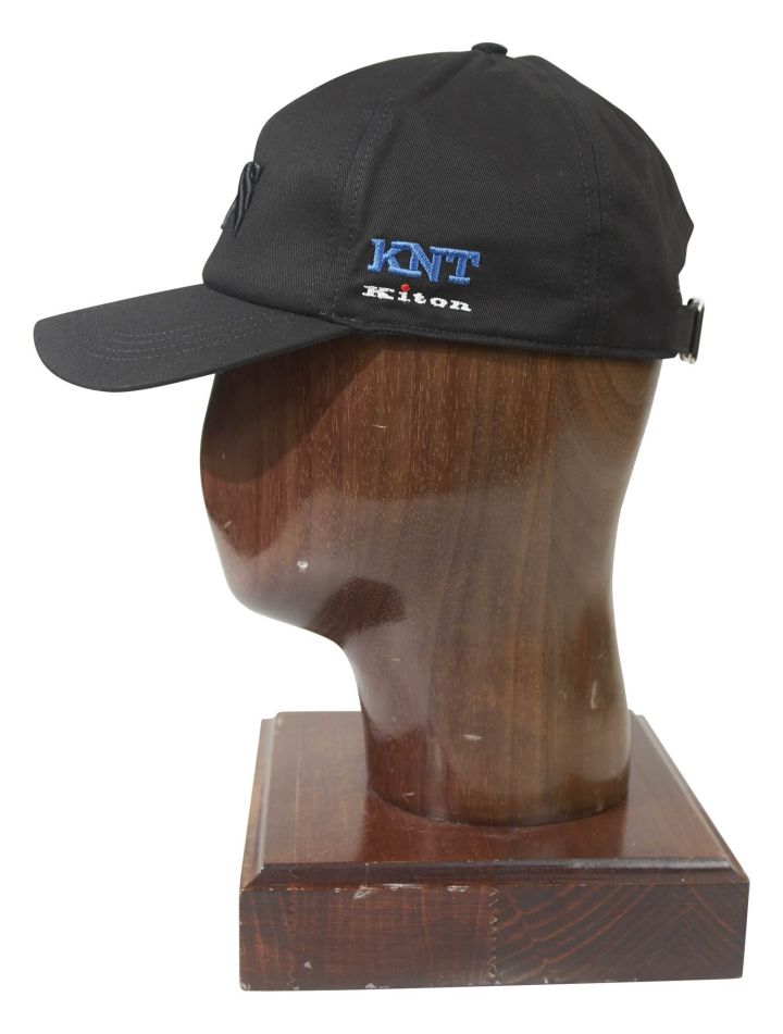 Kiton Kiton KNT Black Cotton Baseball Cap Black 000