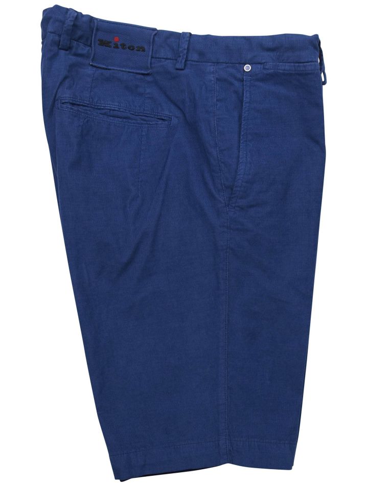 Kiton Kiton Blue Cotton Silk Ea Velvet Short Pants Blue 000