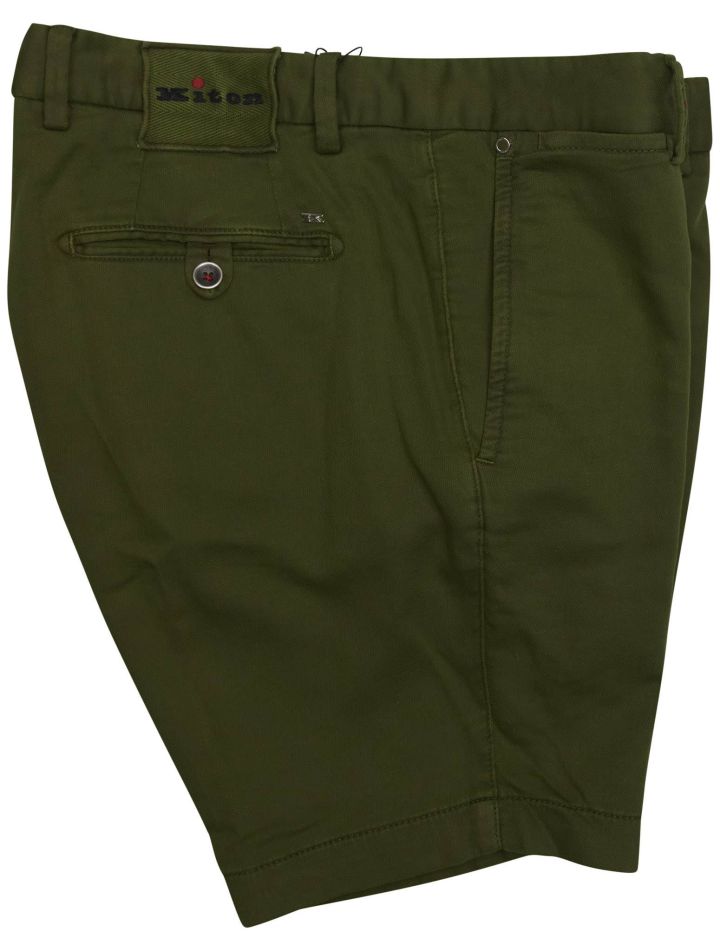 Kiton Kiton Green Cotton Ea Short Pants Green 000