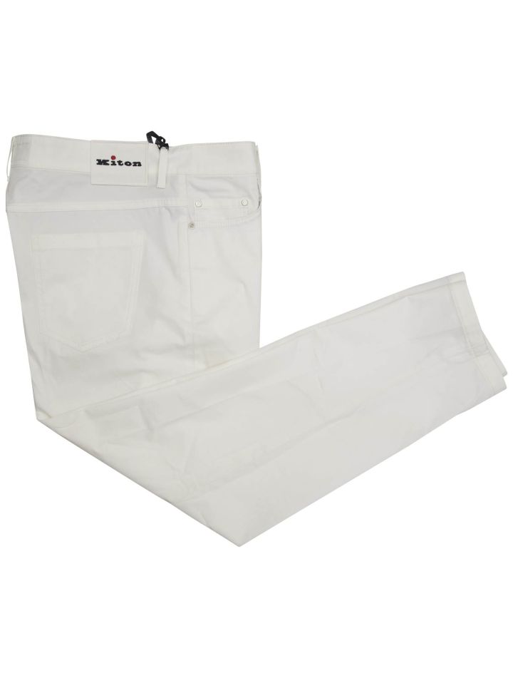 Kiton Kiton White Cotton Ea Jeans White 000