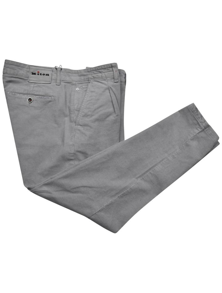 Kiton Kiton Gray Cotton Ea Velvet Pants Gray 000
