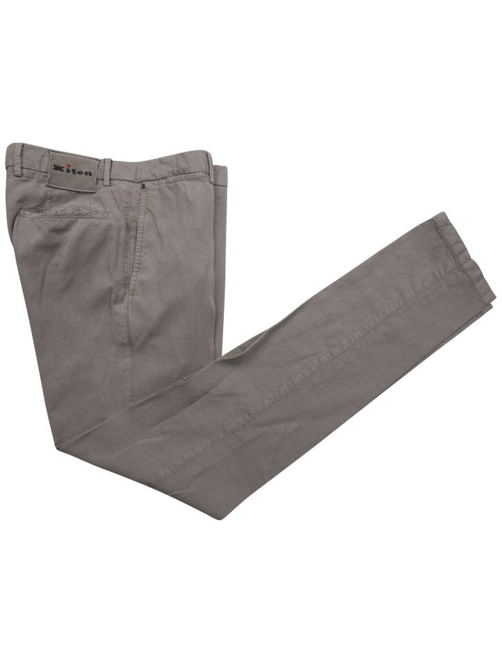 Kiton Kiton Gray Ly Linen Cotton Pants Gray 000