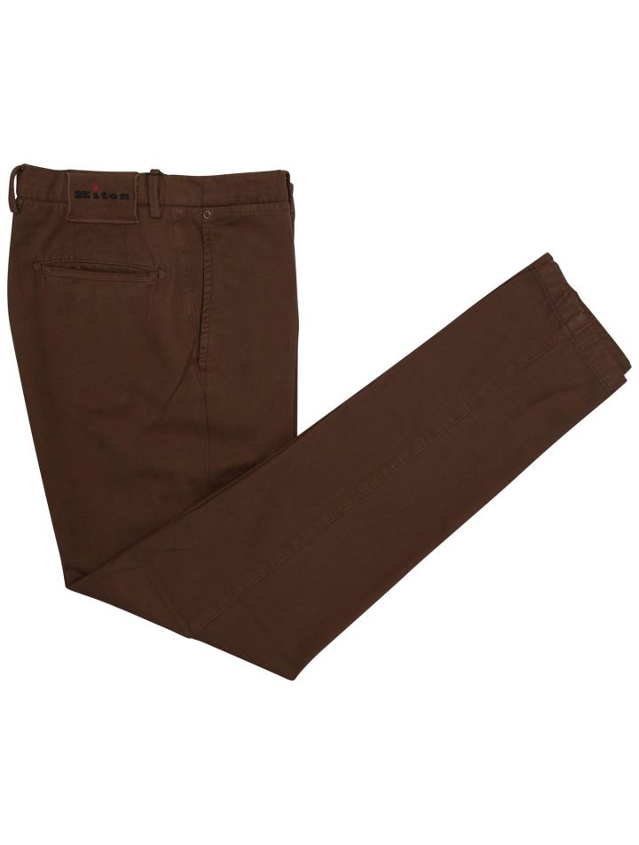 Kiton Kiton Brown Cotton Cashmere Pants Brown 000