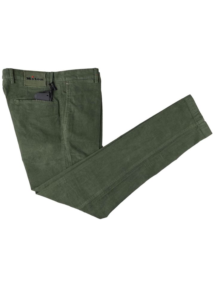 Kiton Kiton Green Cotton Ea Pants Green 000