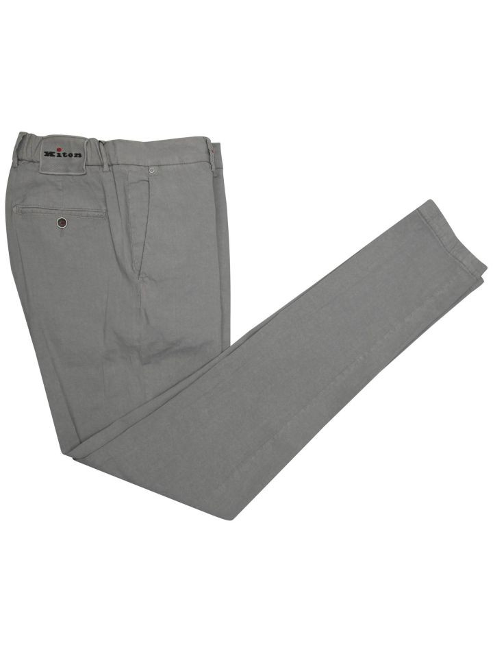 Kiton Kiton Gray Linen Cotton Ea Cargo Pants Gray 000
