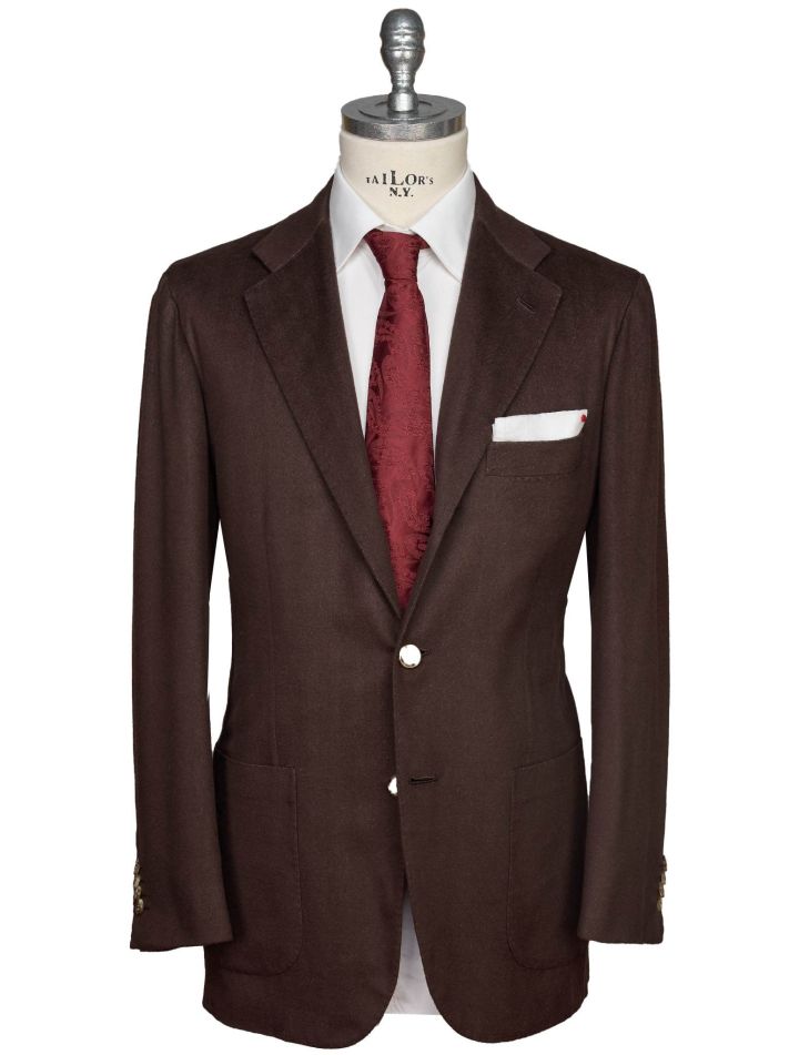 Kiton Kiton Brown Vicuna Peru Silk Blazer Brown 000