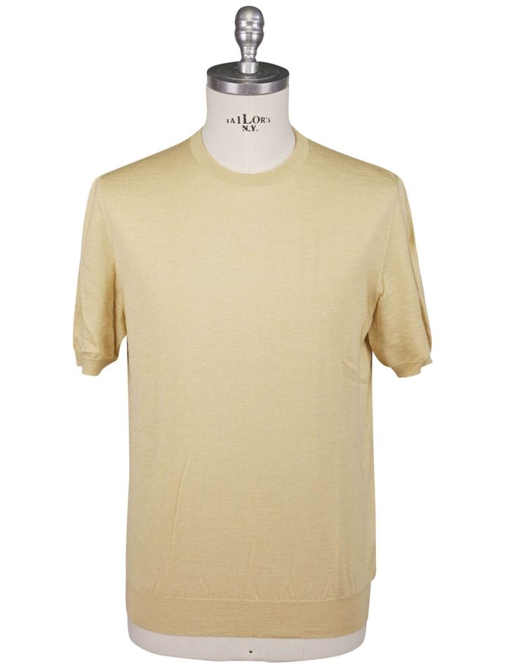 Kiton Kiton Yellow Silk Cashmere Linen T-shirt Yellow 000