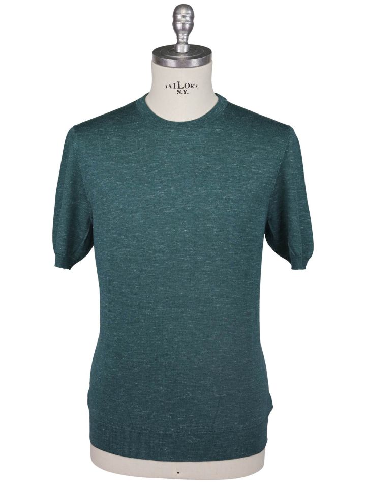 Kiton Kiton Green Silk Cashmere Linen T-Shirt Green 000