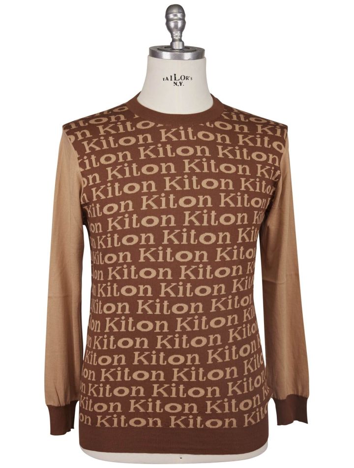 Kiton Kiton Brown Cotton Sweater Crewneck Brown 000