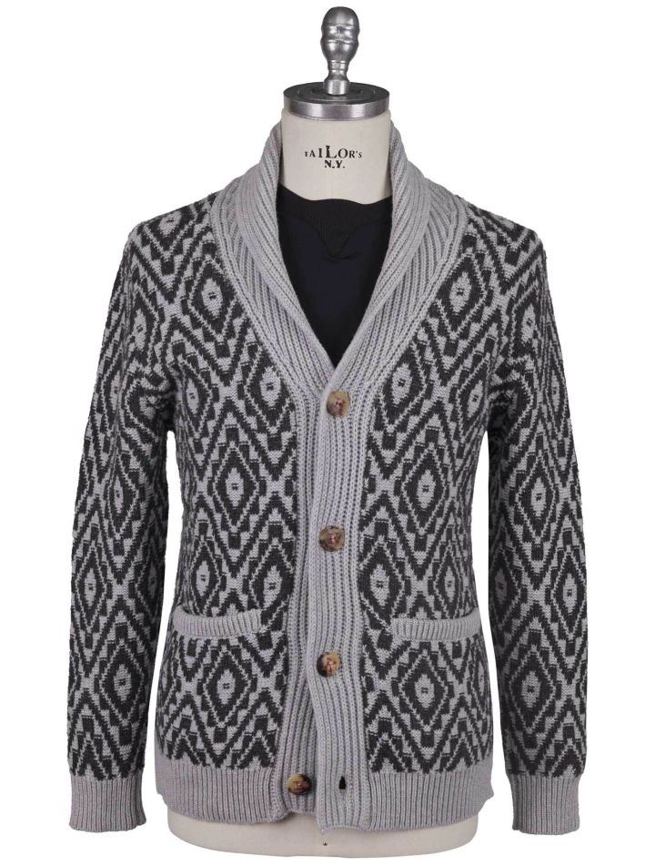 Kiton Kiton Dark Gray Gray Cashmere Sweater Cardigan Dark Gray / Gray 000