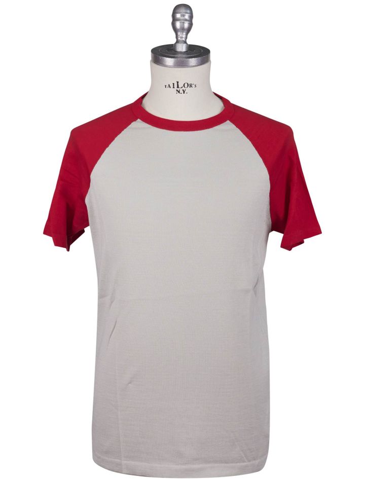 Kiton Kiton Gray Red Cotton T-Shirt Gray / Red 000