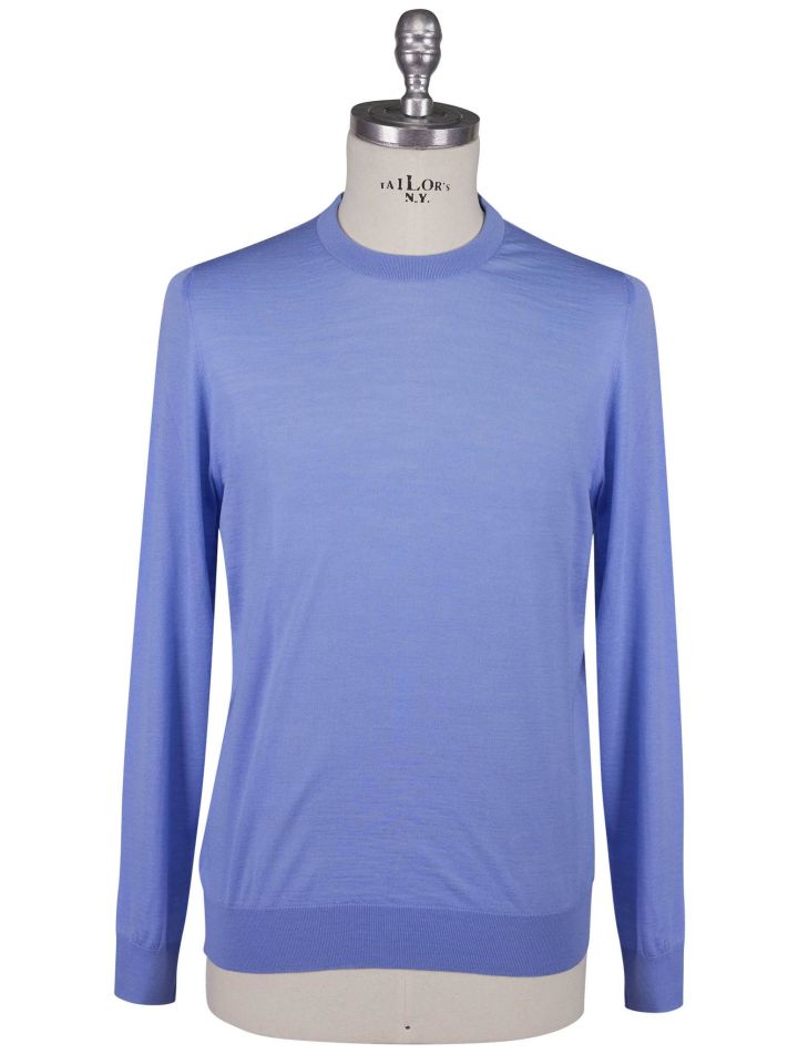 Kiton Kiton Light Blue Merino's Woll 180's Limited Edition Sweater Crewneck Light Blue 000