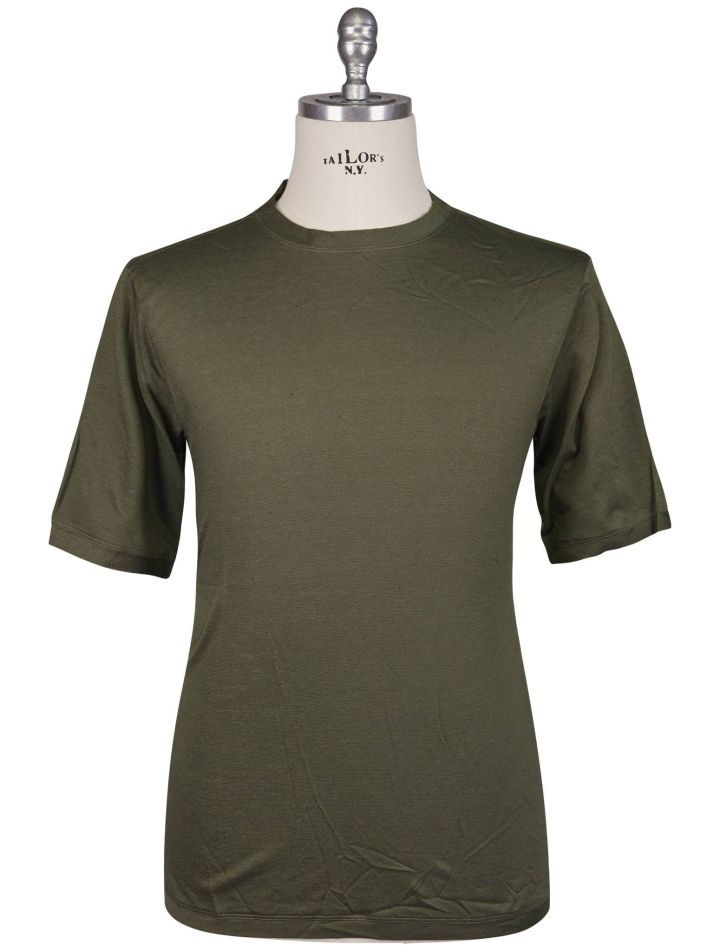 Kiton Kiton Green Linen Cotton T-Shirt Green 000