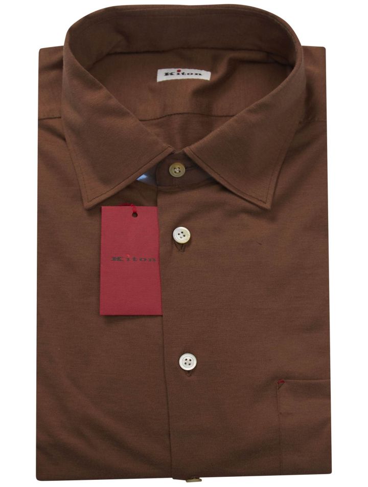 Kiton Kiton Brown Silk Cotton Shirt Brown 000