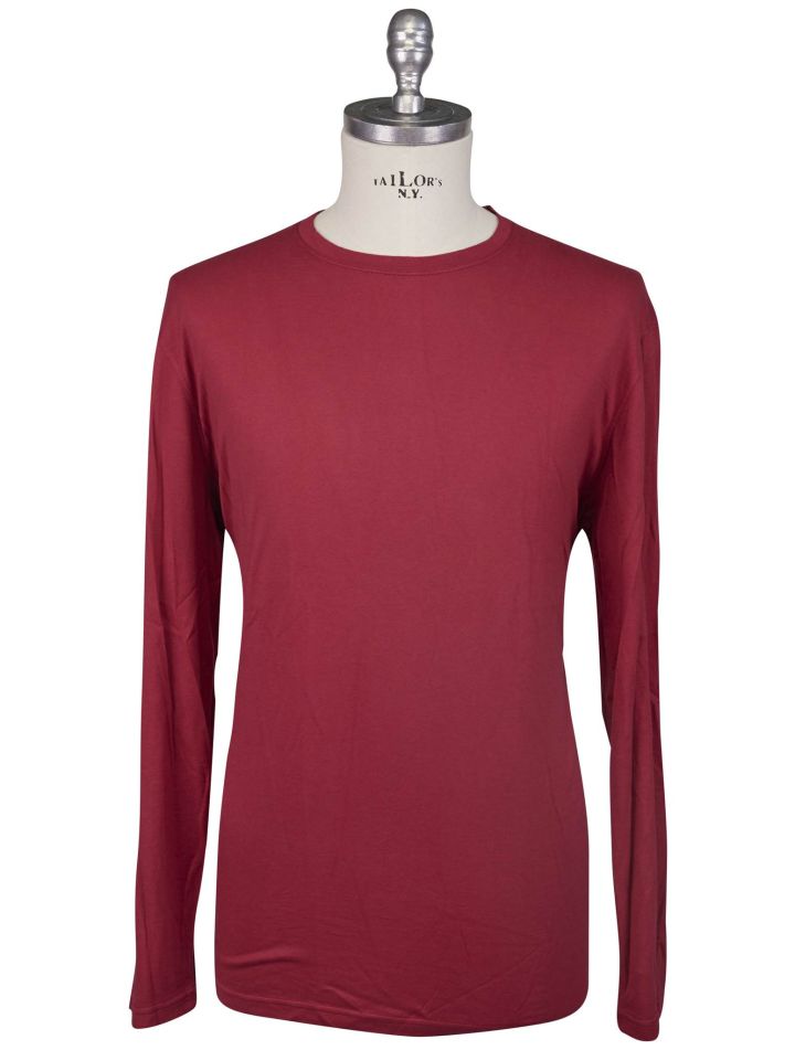 Kiton Kiton Red Cotton Cashmere Sweater Crewneck Red 000
