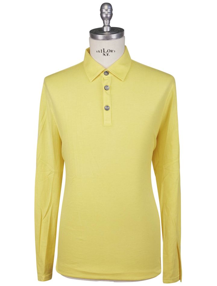 Kiton Kiton Yellow Cotton Cashmere Sweater Polo Yellow 000
