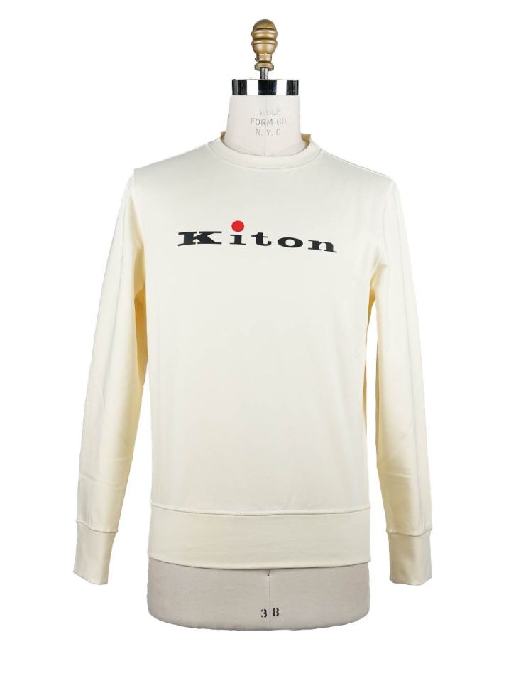 Kiton Kiton Beige Cotton Sweater Crewneck Beige 000