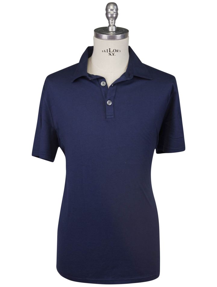 Kiton Kiton Blue Cotton Cashmere Polo Blue 000