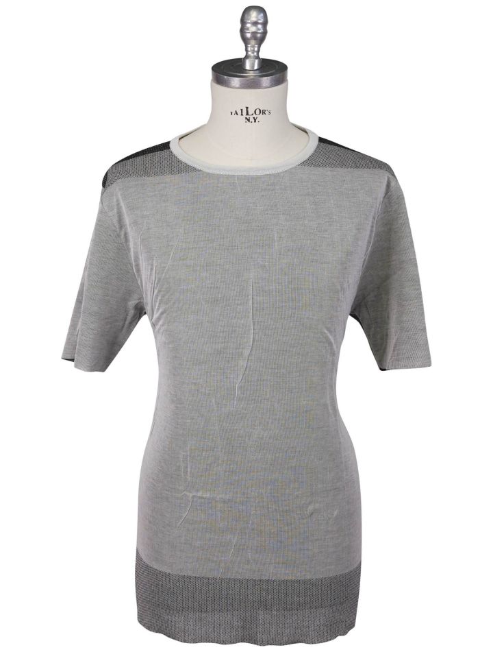 Kiton Kiton Knt Gray Cashmere Cotton T-Shirt Gray 000