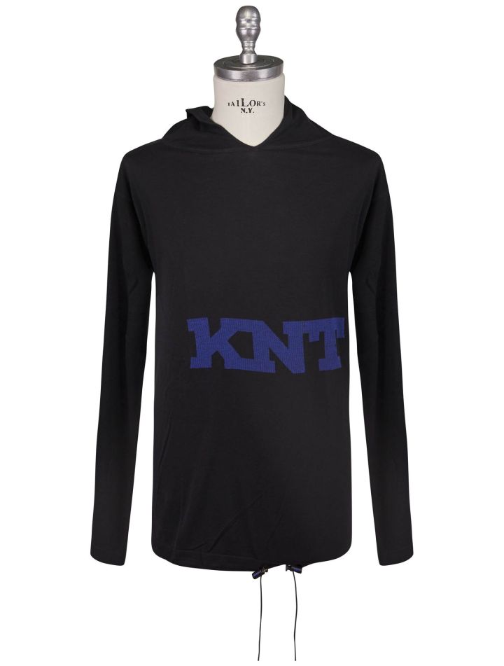 Kiton Kiton Knt Blue Black Cotton Sweater Blue / Black 000