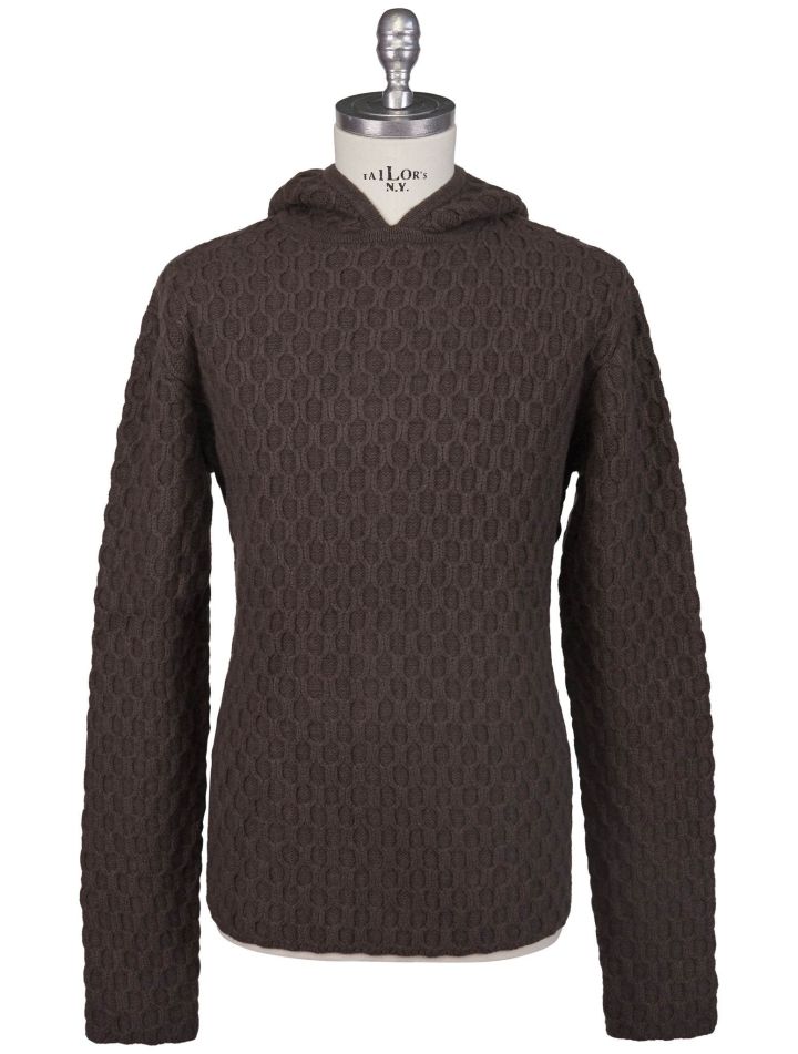 Kiton Kiton Knt Black Wool Cashmere Sweater Brown 000