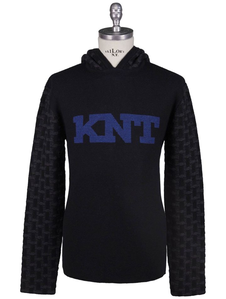 Kiton Kiton Knt Black Cashmere Virgin Wool Wool Sweater Black 000