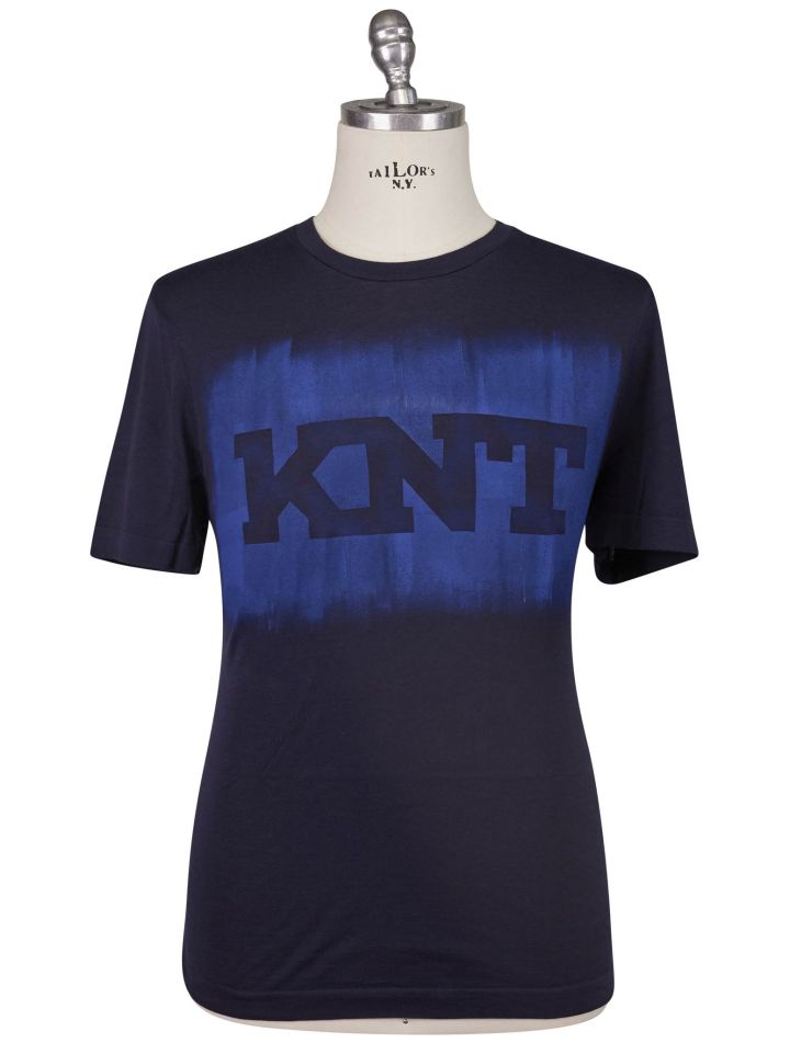 Kiton Kiton Knt Blue Cotton T-Shirt Blue 000