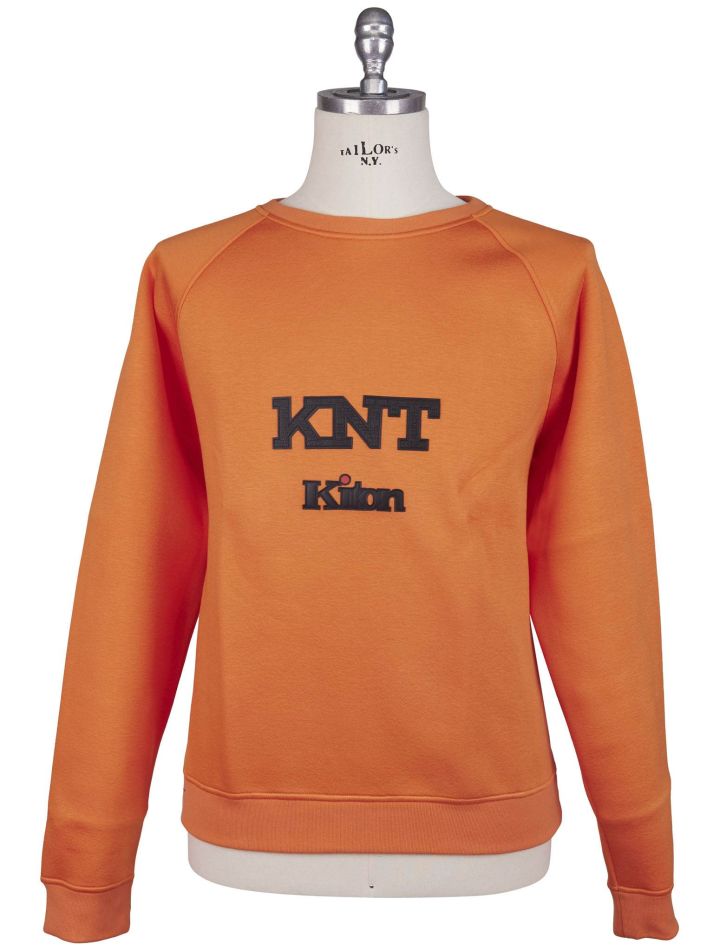 Kiton Kiton Knt Orange Viscose Ea Sweater Crewneck Orange 000