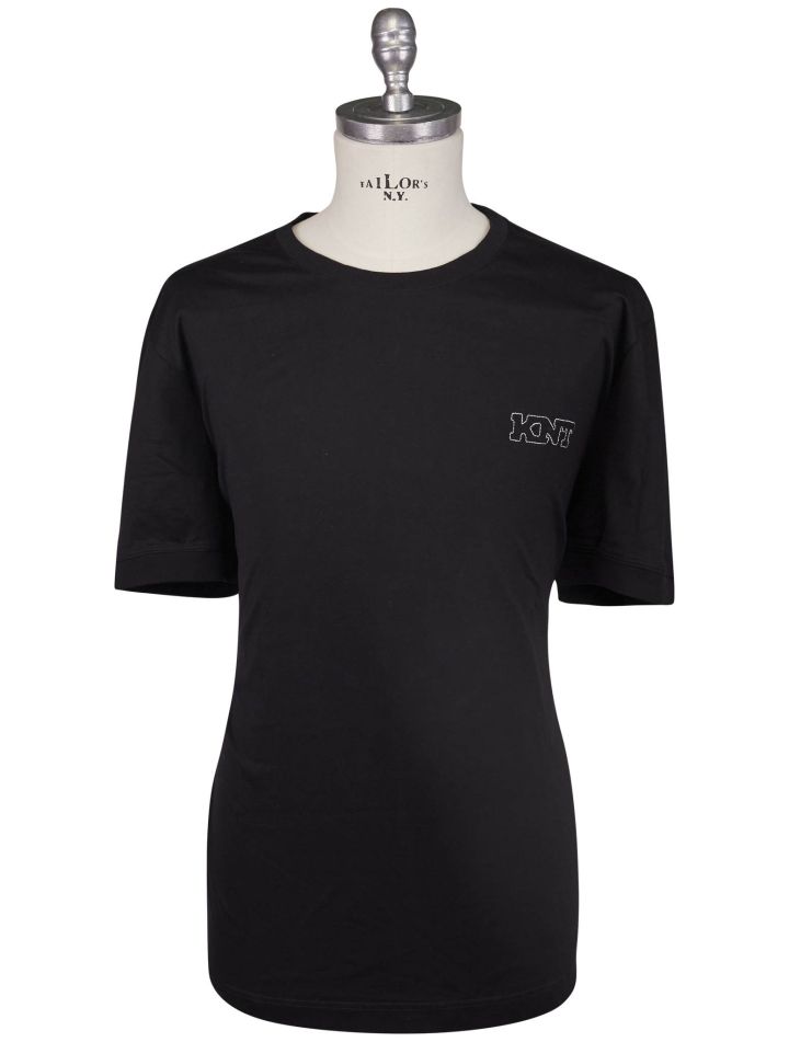 Kiton Kiton Knt Black Cotton T-Shirt Black 000