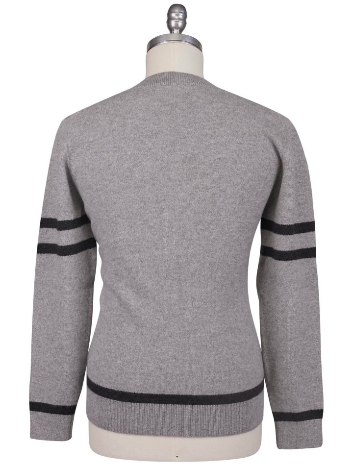 Kiton Kiton Knt Gray Virgin Wool Cashmere Sweater Cardigan Gray 000